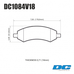 Колодки тормозные DC1084V18 DC brakes Street STR.S, перед DODGE RAM 1500, DURANGO