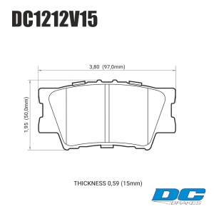 Колодки тормозные DC1212V15 DC brakes Street STR.S, задние TOYOTA CAMRY 2007-> / RAV 4 2005->