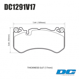 Колодки тормозные DC1291V17 DC Brakes Street STR.S, перед. AUDI RS6 MK3 4F; RS7 4GA, ― MaxiSport Tuning