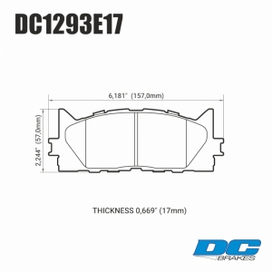 Колодки тормозные DC1293E17 DC brakes RT.2, передние TOYOTA CAMRY 2007-2018 ― MaxiSport Tuning