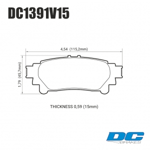 Колодки тормозные DC1391V15 DC brakes Street STR.S