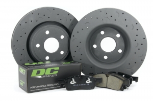 КОМПЛЕКТ ПЕРЕД. ТОРМОЗНЫЕ ДИСКИ HAWK HTC4977 + КОЛОДКИ DC BRAKES JEEP GRAND CHEROKEE WK2 3.6 2011->