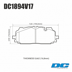 Колодки тормозные DC1894V17 DC brakes Street STR.S, перед A4 B9 RS4; A5 F53; Q5 FYB; Q7 4MB; Akebono ― MaxiSport Tuning