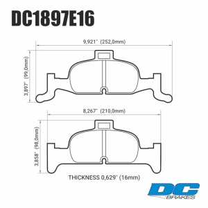 Колодки тормозные DC1897E15 DC brakes RT.2, перед  A4 B9; A5 F53; Q5 FYB; суппорт ATE;  ― MaxiSport Tuning