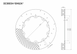 Ротор тормозного диска 380*34mm, DC Brakes DC38034-10H62AL, H крепеж, лев. (Brembo)