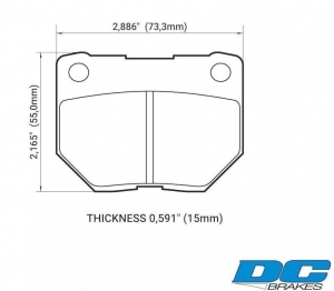 Колодки тормозные DC0461E15 DC Brakes RT.2 задние SUBARU Impreza WRX ― MaxiSport Tuning
