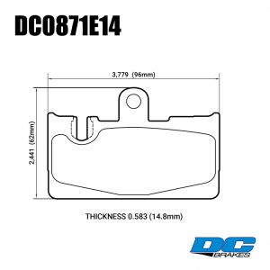 Колодки тормозные DC0871E14 DC Brakes RT.2 задние Toyota Celsior 4.3 UCF3; Lexus LS430 UCF30 ― MaxiSport Tuning