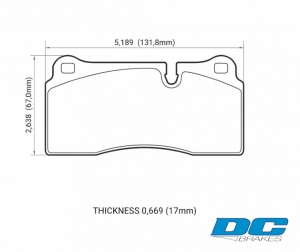 Колодки тормозные DC0968V17 DC Brakes STREET STR.S, Brembo тип B, H, P / Rotora FC4 / Nissan GTR R35 ― MaxiSport Tuning