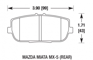 Колодки тормозные DC1180E14 DC Brakes RT.2 задн. Mazda Miata MX-5 NC; ND ― MaxiSport Tuning