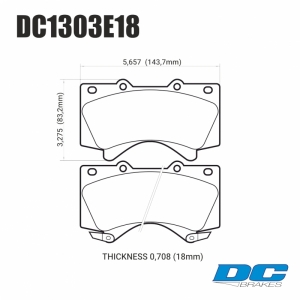 Колодки тормозные DC1303E18 DC Brakes RT.2 передние LEXUS LX570, LX450D, TOYOTA LC200 Tundra ― MaxiSport Tuning