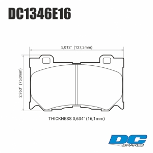 Колодки тормозные DC1346E16 DC Brakes RT.2 передние INFINITI FX50/FX37/G37/ Nissan 370Z ― MaxiSport Tuning