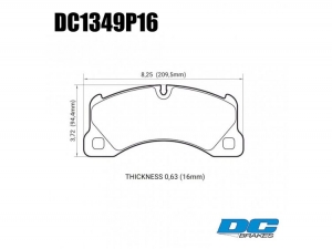 Колодки тормозные DC1349P16 DC brakes STR.S+, перед PORSCHE CAYENNE 9PA; PANAMERA 970; TOUAREG 7LA ― MaxiSport Tuning