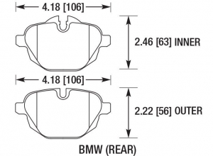 Колодки тормозные DC1473P18 DC Brakes Street STR.S+, задние BMW 5 F10, G30; X3 F25, G01; БЕЗ M Sport ― MaxiSport Tuning