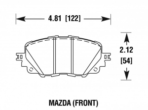 Колодки тормозные DC1903E14 DC brakes RT.2, Mazda MX-5 ND, Fiat 124 Spider передние (суппорт Nissin) ― MaxiSport Tuning