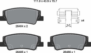 Колодки тормозные DC2299P15 DC Brakes Street STR.S+, задние HYUNDAI SONATA; TUCSON; KIA K5, SPORTAGE ― MaxiSport Tuning