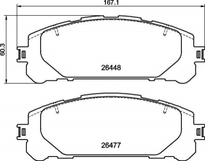 Колодки тормозные DC2304R17  DC brakes Street HD+, перед. TOYOTA HIGHLANDER U70 2019-> ― MaxiSport Tuning
