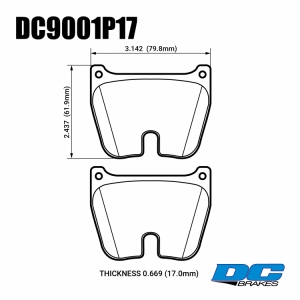 Колодки тормозные DC9001P17 DC Brakes Street STR.S+, (комплект 8 шт.) BREMBO 07.A010.10; JBT FM8P ― MaxiSport Tuning