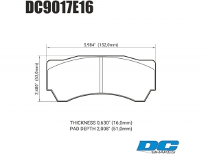 Колодки тормозные DC9017P16 DC Brakes Street STR.S+  REVO by Alcon MONO 6, Alcon Monoblock 6 CAR97 ― MaxiSport Tuning