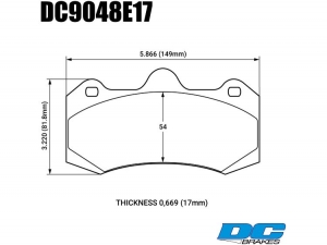 Колодки тормозные DC9048E17 DC Brakes RT.2 ; AP Racing CP7040D54 ― MaxiSport Tuning