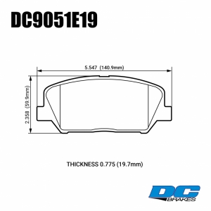 Колодки тормозные DC9051E19 DC Brakes RT.2 перед HYUNDAI i30N; KIA OPTIMA  ― MaxiSport Tuning