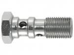 Болт (штуцер) двойной для banjo AN-04, 7/16x24 L=30 mm сталь хром Goodridge 773-44CH