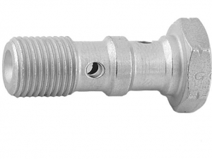 Болт (штуцер) двойной для banjo M10x1 L=28 mm сталь, Goodridge 993-03-31SZ1 ― MaxiSport Tuning