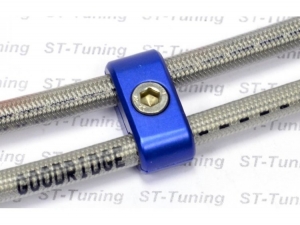 Крепеж шлангов к кузову Goodridge D-03 (в термоусадке) синий алюминий PHS-03DB-CF