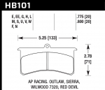 Колодки тормозные HB101N.800 HAWK HP Plus