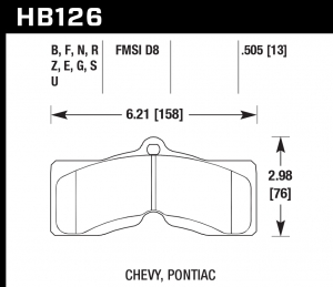 Колодки тормозные HB126F.505 HAWK HPS