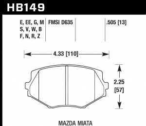 Колодки тормозные HB149B.505 HAWK Street 5.0