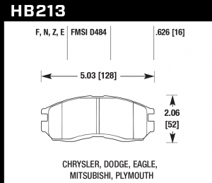 Колодки тормозные HB213Z.626 HAWK Perf. Ceramic