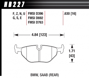Колодки тормозные HB226U.787 HAWK DTC-70 AP Racing 20 mm