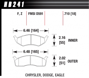 Колодки тормозные HB241F.710 HAWK HPS; 18mm ― MaxiSport Tuning