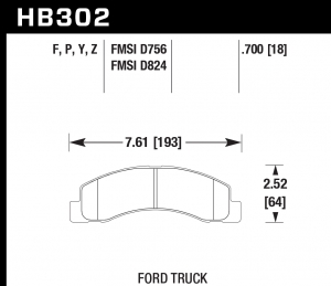 Колодки тормозные HB302P.700 HAWK SuperDuty (для StopTech ST65 перед LC200/LX570)