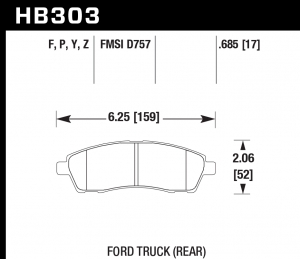 Колодки тормозные HB303P.685 HAWK SuperDuty