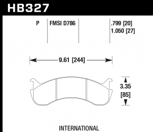 Колодки тормозные HB327P1.05 HAWK SuperDuty