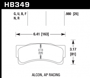 Колодки тормозные HB349B.980 HAWK HPS 5.0; 25mm