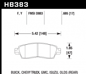 Колодки тормозные HB383Y.685 HAWK LTS
