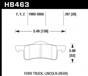 Колодки тормозные HB463Y.787 HAWK LTS