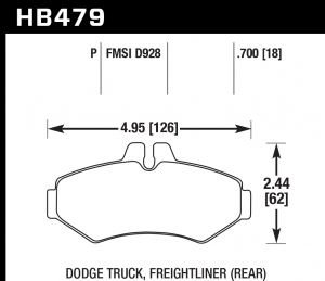 Колодки тормозные HB479P.700 HAWK SuperDuty; 18mm