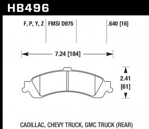Колодки тормозные HB496Z.640 HAWK Perf. Ceramic