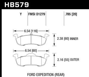 Колодки тормозные HB579Y.785 HAWK LTS