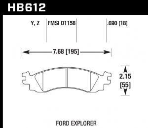 Колодки тормозные HB612Z.690 HAWK Perf. Ceramic