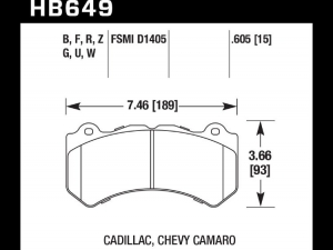Колодки тормозные HB649N.605 Jeep SRT8 2012-2014, AUDI 4F RS6 (BREMBO), RANGE ROVER SPORT, ― MaxiSport Tuning