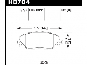 Колодки тормозные HB704B.692 ― MaxiSport Tuning