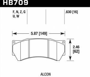 Колодки тормозные HB709B.630 REVO by Alcon MONO 6, Alcon Monoblock 6 CAR97 ― MaxiSport Tuning