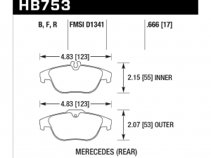 Колодки тормозные HB753N.666 ― MaxiSport Tuning