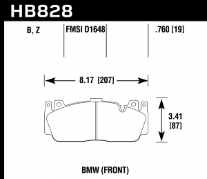 Колодки тормозные HB828B.760 HAWK HPS 5.0 BMW M5  передние