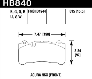 Колодки тормозные HB840Q.615 ― MaxiSport Tuning
