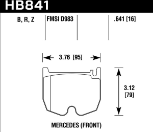 Колодки тормозные HB841B.641 ― MaxiSport Tuning